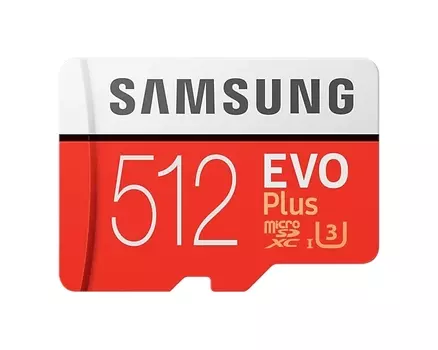 Карта памяти SAMSUNG microSD 512GB EVO PLUS 2020 U3 w/adapter (MB-MC215HA)