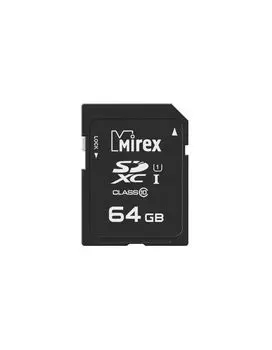 Карта памяти SD 64GB Mirex SDXC Class 10 UHS-I (13611-SD10CD64)
