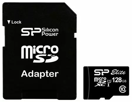 Карта памяти Silicon Power micro SDXC 128Gb Superior UHS-I U3 V30 A2 + ADP (100/80 Mb/s)