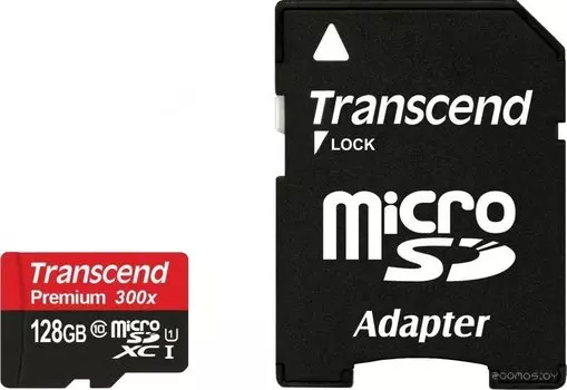 Карта памяти Transcend Micro SDHC Card 128GB Class 10 U1 w/adapter (TS128GUSDU1)