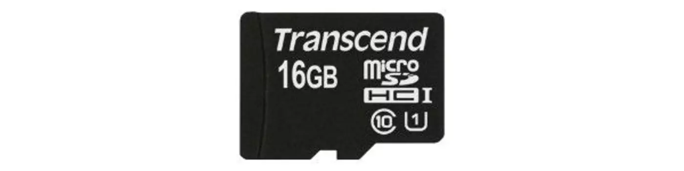 Карта памяти Transcend MicroSDHC 16Gb Class 10 (TS16GUSDU1) + adapter