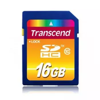Карта памяти Transcend SDHC Card 16GB Class 10 (TS16GSDHC10)