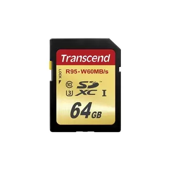 Карта памяти Transcend UHS-I U3 SD card 64GB (TS64GSDC500S)