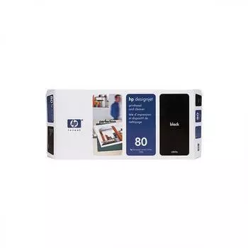 Картридж HP 80 C4820A для HP DJ 1050c/c plus/1055, черный печатающая головка