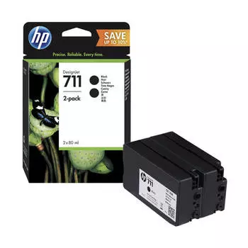Картридж HP P2V31A HP 711 Black 2-Pack для принтеров Designjet, 80 мл