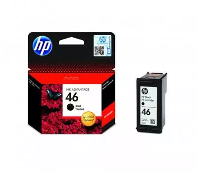 Картридж струйный HP 46 CZ637AE черный (1500стр.) для HP DJ Adv 2020hc/2520hc