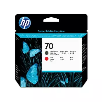 Картридж струйный HP 70 (C9409A) матовый черный/красный