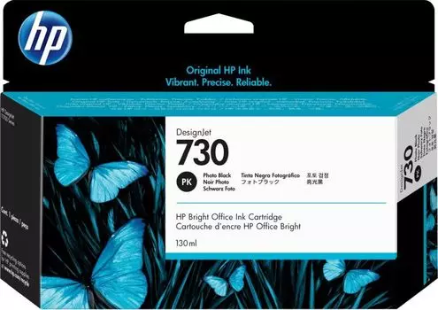Картридж струйный HP 730 P2V67A фото черный
