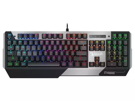 Клавиатура A4Tech Bloody B865R серый/черный