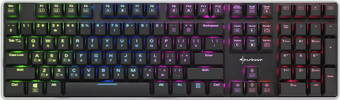 Клавиатура Sharkoon PureWriter RGB (Kailh Blue switches)