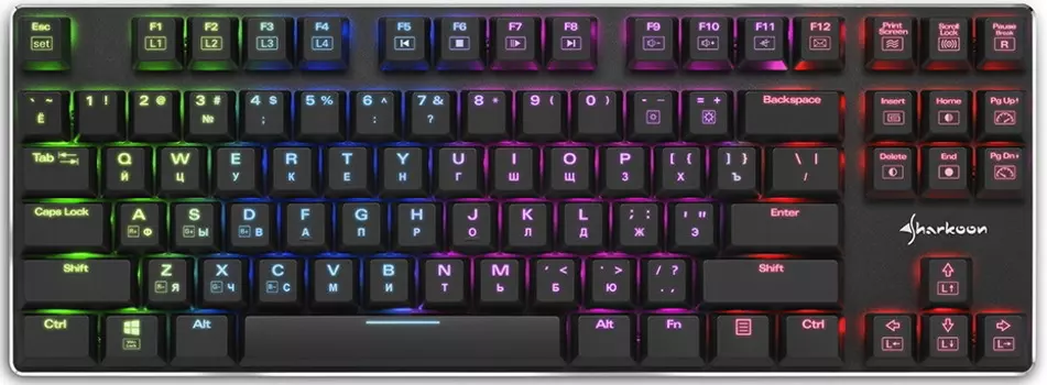 Клавиатура Sharkoon PureWriter TKL RGB (Kailh Blue switches)