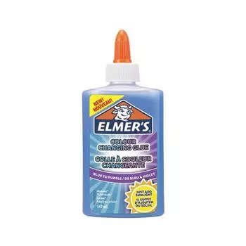 Клей для слаймов канцелярский меняющий цвет ELMERS Colour Changing Glue, 147 мл, синий на фиолетовый, 2109507 (3 шт.)