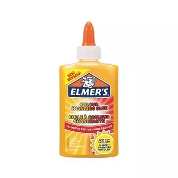 Клей для слаймов канцелярский меняющий цвет ELMERS Colour Changing Glue, 147 мл, желтый на красный, 2109498 (3 шт.)