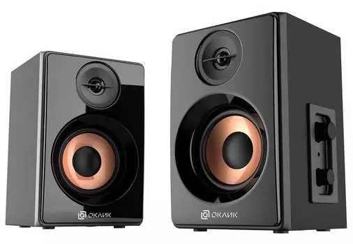 Колонки Oklick OK-163 2.0 черный 6Вт