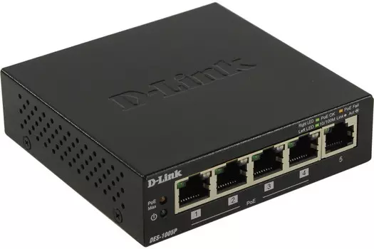 Коммутатор D-Link DES-1005P/B1A/E