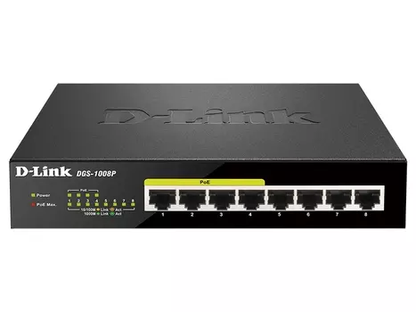 Коммутатор D-Link DGS-1008P/D1A