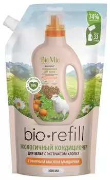 Кондиционер для белья BIOMIO Мандарин, 1000 мл Refill