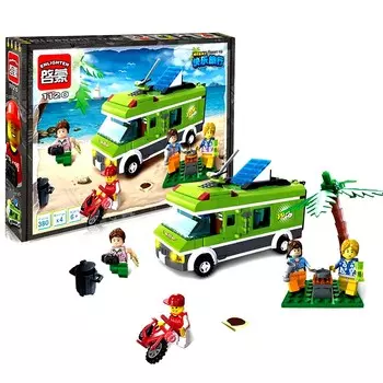 Конструктор "Веселое путешествие"4 фигурки(380дет)в коробке BRICK 1120
