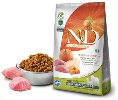 Корм сухой Farmina N&amp;D GF PUMPKIN для собак MEDIUM/MAXI кабан с яблоком и тыквой 12 кг