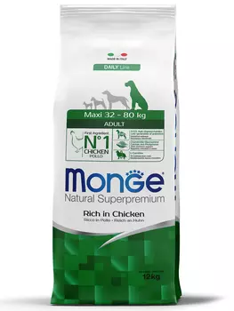Корм сухой Monge Dog Maxi для взрослых собак крупных пород 12 кг