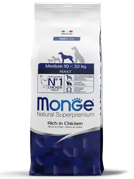 Корм сухой Monge Dog Medium для взрослых собак средних пород 12 кг