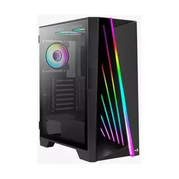 Корпус AeroCool Mirage-G-BK-v1 ( ATX, RGB, Glass Window, 1x Mirage 12cm fan, USB3.0 x2, USB2.0x1)