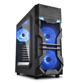 Корпус Sharkoon VG7-W blue led черный