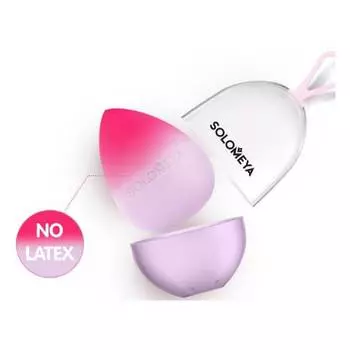 Косметический спонж для макияжа Solomeya меняющий цвет «Purple-pink»