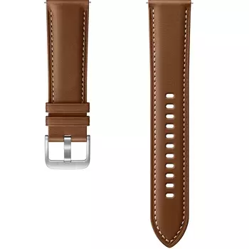 Кожаный ремешок Stitch Leather Band для Galaxy Watch3 (45мм), коричневый
