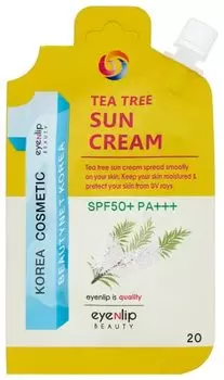 Крем для лица солнцезащитный SPF50 Eyenlip Tea Tree Sun Cream 20гр