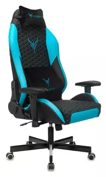 Кресло компьютерное Бюрократ Knight Neon черный/голубой