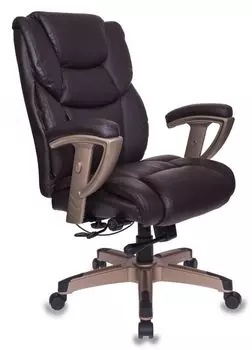 Кресло руководителя Бюрократ T-9999/BROWN коричневый рециклированная кожа/кожзам