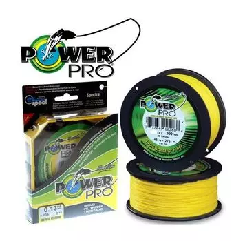 Леска плетеная Леска плетеная Power Pro 135м Hi-Vis Yellow 0,08 (PP135HVY008)