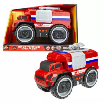 Машинка 1TOY "Экстренные службы" грузовик пожарн. фрикционный.