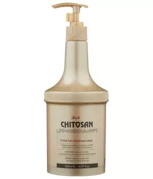 Маска для окрашенных и поврежденных волос восстанавливающая Zab Chitosan Triple Action Treatment, 500мл