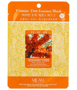 Маска тканевая для лица Облепиха Vitamin Tree Essence Mask 23гр