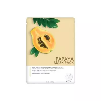 Маска тканевая с экстрактом папайи Jungnani Real Fresh Tropical Mask Papaya 25 мл