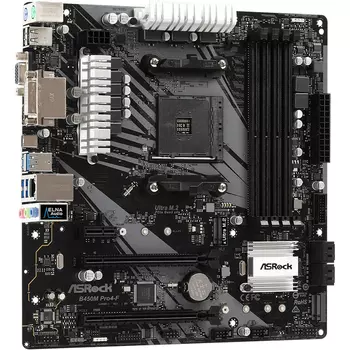 Материнская плата Asrock B450M PRO4-F Socket AM4