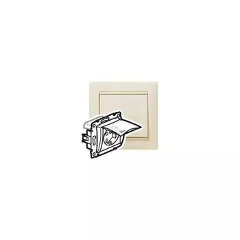 Механизм розетки 1-м СП Valena 2К+З IP44 с заземл. сл. кость (DIY-упак.) Leg 695640