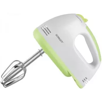 Миксер ручной Scarlett SC-HM40S05 200Вт белый/зеленый