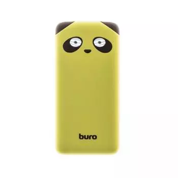 Мобильный аккумулятор Buro RA-10000PD-GN Panda Li-Pol 10000mAh 2.1A лайм 2xUSB