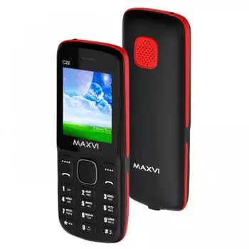 Мобильный телефон Maxvi C22 Black Red