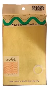 Мочалка для душа (28х95) Wave Shower Towel 1шт