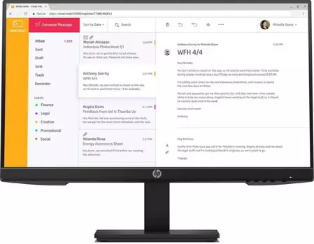 Монитор HP 23.8" P24h G4 (7VH44AA) черный