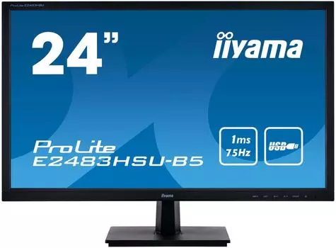 Монитор Iiyama 24" ProLite E2483HSU-B5 черный