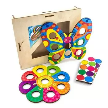 Мозаика WOODLANDTOYS 067302 Цветок и бабочка