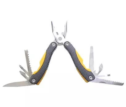 Мультитул Stinger MT-A605COY, желто-черный, 9 инструментов, нейлоновый чехол