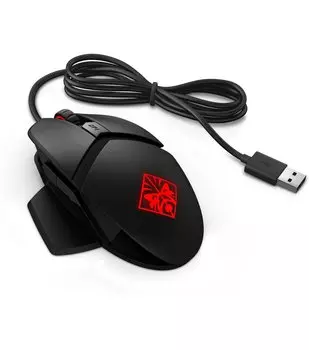 Мышь HP Omen Reactor черный/красный оптическая USB (2VP02AA)