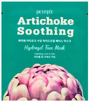 НАБОР Гидрогелевая маска для лица Petitfee АРТИШОК Artichoke Soothing Hydrogel Face Mask, 5 шт