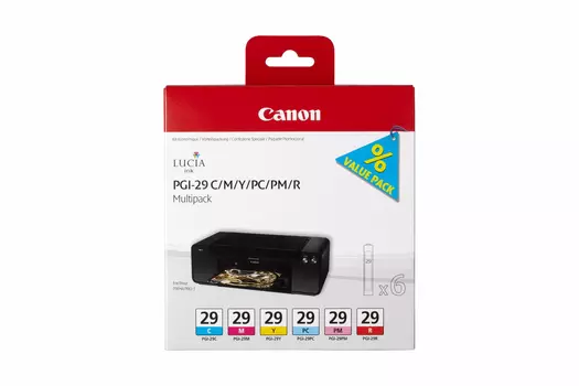 Набор картриджей CANON PGI-29 C многоцветный, 6 картриджей